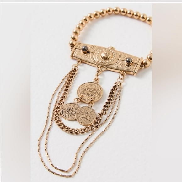 Free People, Last Chance Arm Cuff, Gold -NEW! - Picture 3 of 7